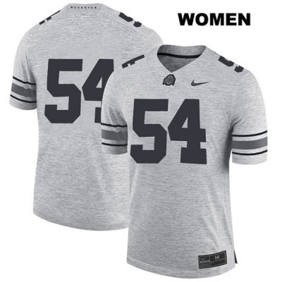 Women's NCAA Ohio State Buckeyes Tyler Friday #54 College Stitched No Name Authentic Nike Gray Football Jersey TP20M81NM